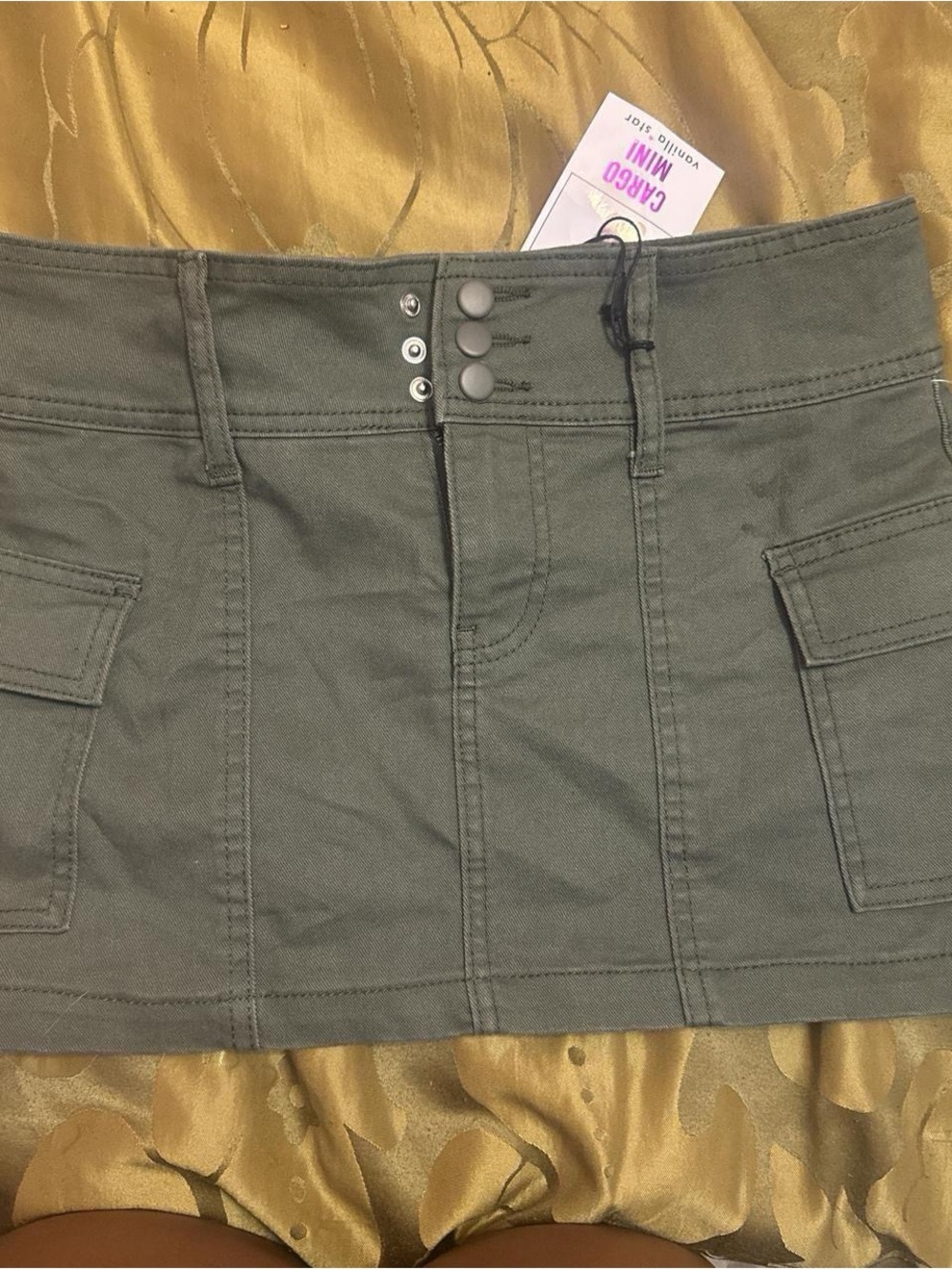 H&M Olive Green Cargo Mini Skirt